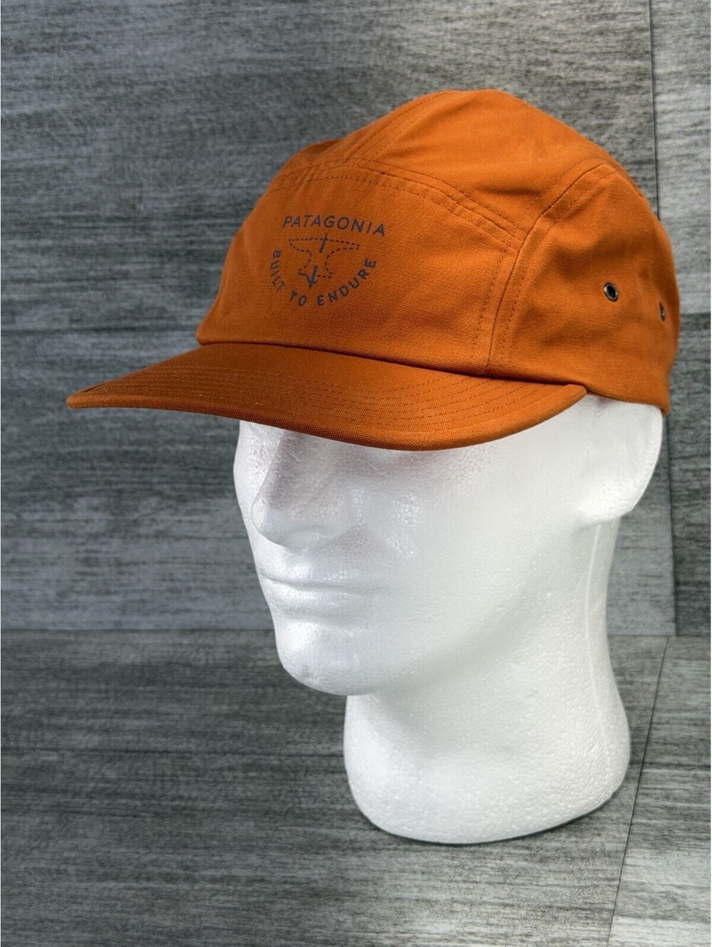 Patagonia Graphic Maclure 5-Panel Hat Cap Sandhill Rust Neptune Built To Endure